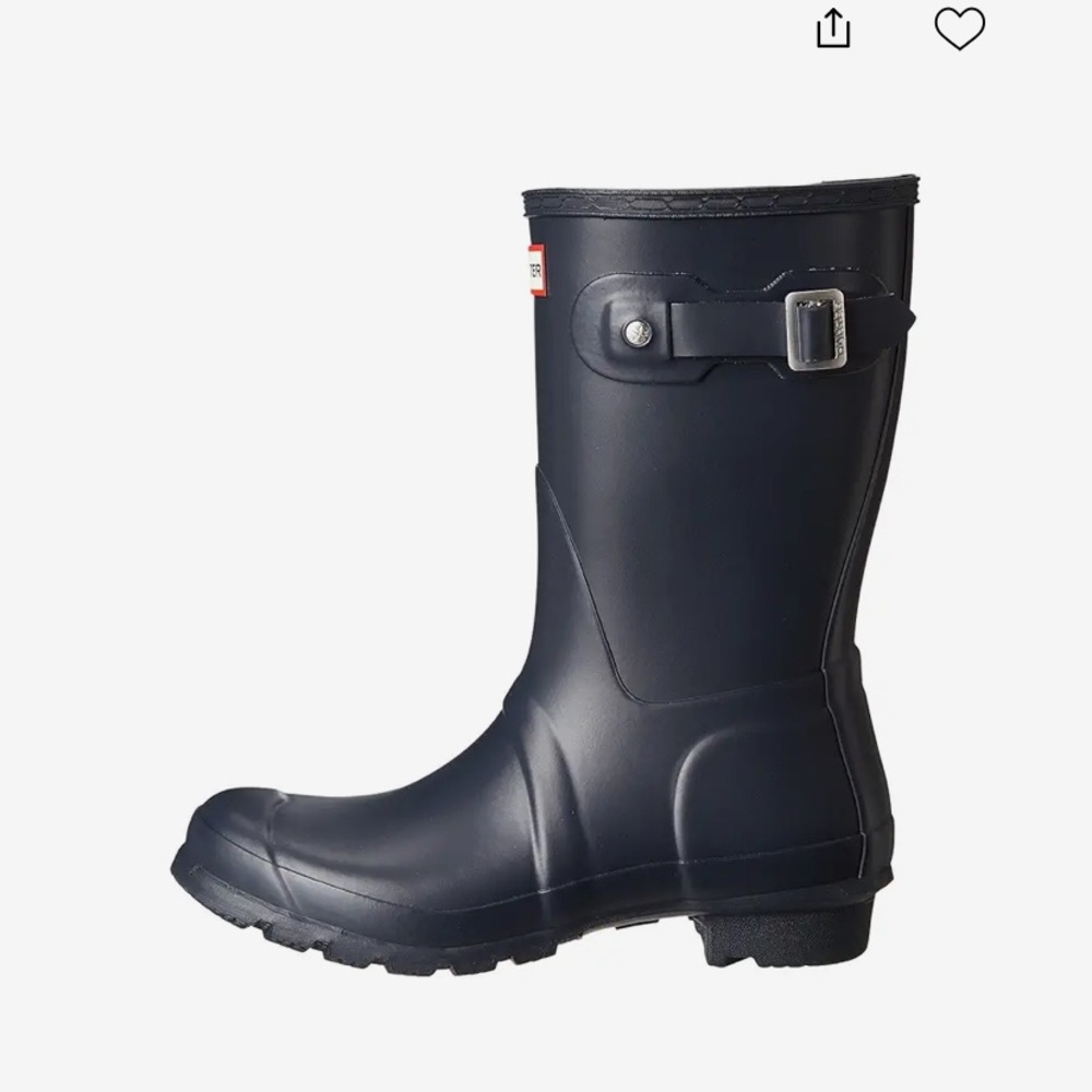 Hunter womens original short rain boots navy blue size 8 New in box